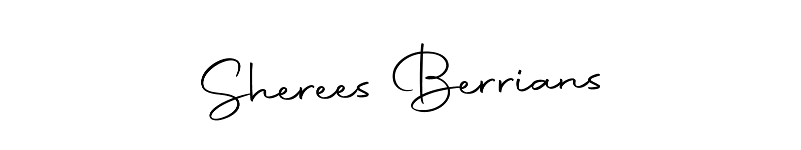 Make a beautiful signature design for name Sherees Berrians. With this signature (Autography-DOLnW) style, you can create a handwritten signature for free. Sherees Berrians signature style 10 images and pictures png