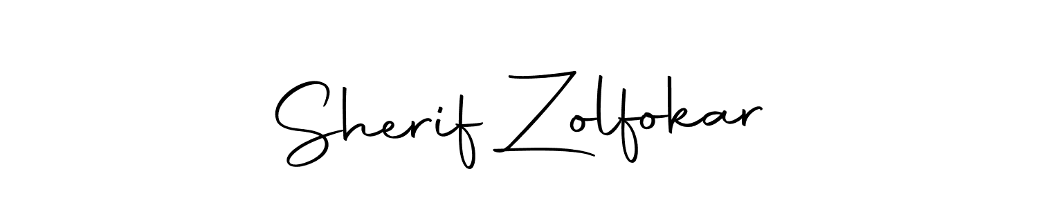 Sherif Zolfokar stylish signature style. Best Handwritten Sign (Autography-DOLnW) for my name. Handwritten Signature Collection Ideas for my name Sherif Zolfokar. Sherif Zolfokar signature style 10 images and pictures png