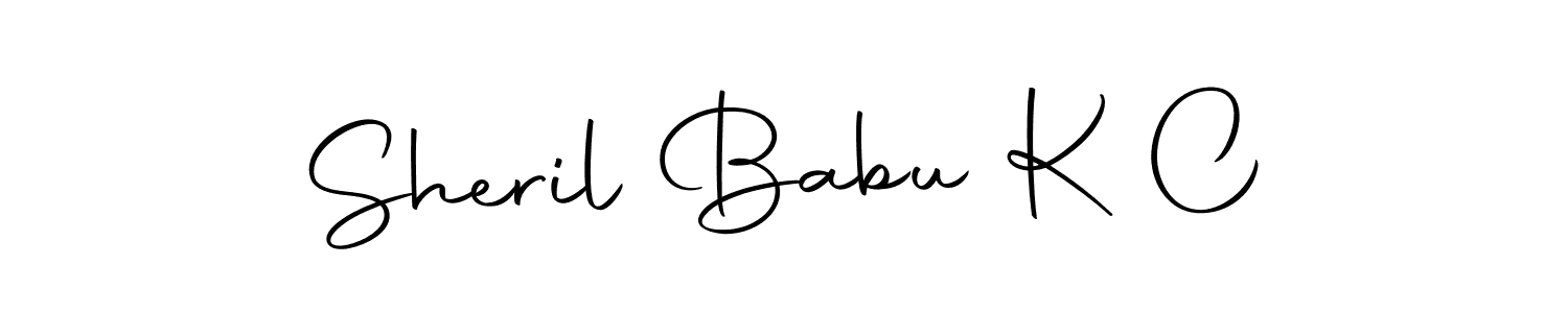 Sheril Babu K C stylish signature style. Best Handwritten Sign (Autography-DOLnW) for my name. Handwritten Signature Collection Ideas for my name Sheril Babu K C. Sheril Babu K C signature style 10 images and pictures png