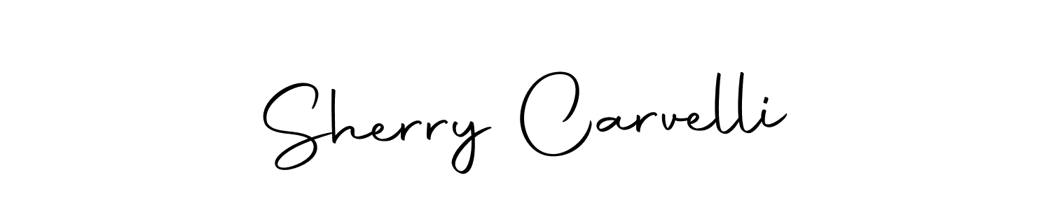 How to make Sherry Carvelli name signature. Use Autography-DOLnW style for creating short signs online. This is the latest handwritten sign. Sherry Carvelli signature style 10 images and pictures png