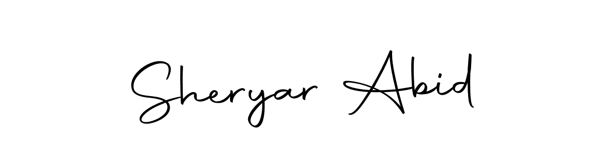 Make a short Sheryar Abid signature style. Manage your documents anywhere anytime using Autography-DOLnW. Create and add eSignatures, submit forms, share and send files easily. Sheryar Abid signature style 10 images and pictures png