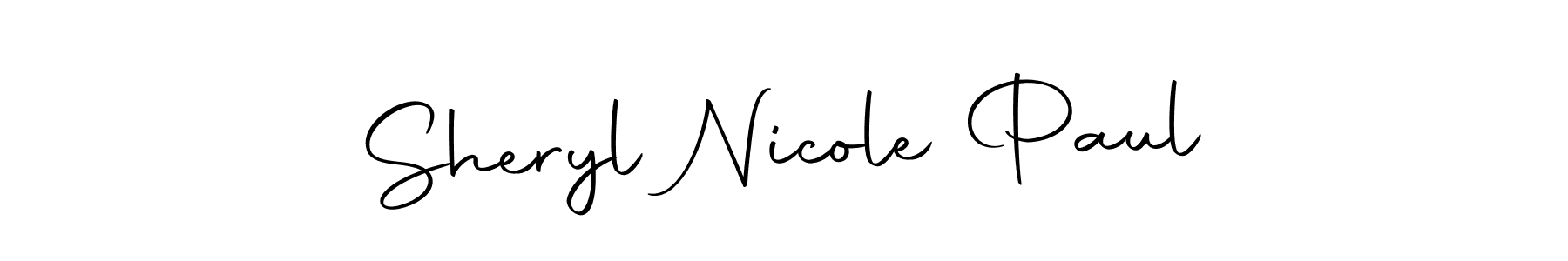 if you are searching for the best signature style for your name Sheryl Nicole Paul. so please give up your signature search. here we have designed multiple signature styles  using Autography-DOLnW. Sheryl Nicole Paul signature style 10 images and pictures png
