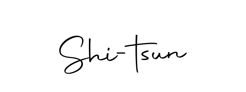 Design your own signature with our free online signature maker. With this signature software, you can create a handwritten (Autography-DOLnW) signature for name Shi-tsun. Shi-tsun signature style 10 images and pictures png