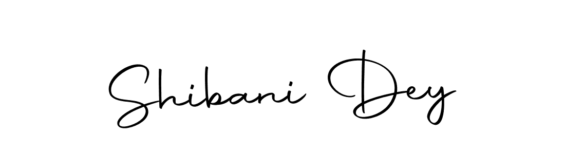 Design your own signature with our free online signature maker. With this signature software, you can create a handwritten (Autography-DOLnW) signature for name Shibani Dey. Shibani Dey signature style 10 images and pictures png