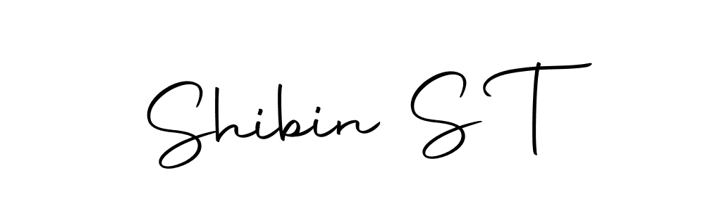 How to make Shibin S T name signature. Use Autography-DOLnW style for creating short signs online. This is the latest handwritten sign. Shibin S T signature style 10 images and pictures png