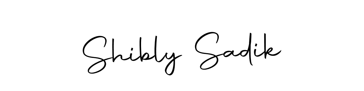 Create a beautiful signature design for name Shibly Sadik. With this signature (Autography-DOLnW) fonts, you can make a handwritten signature for free. Shibly Sadik signature style 10 images and pictures png