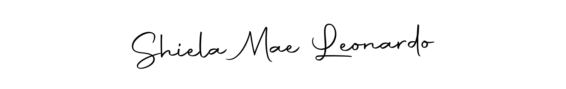 How to make Shiela Mae Leonardo name signature. Use Autography-DOLnW style for creating short signs online. This is the latest handwritten sign. Shiela Mae Leonardo signature style 10 images and pictures png