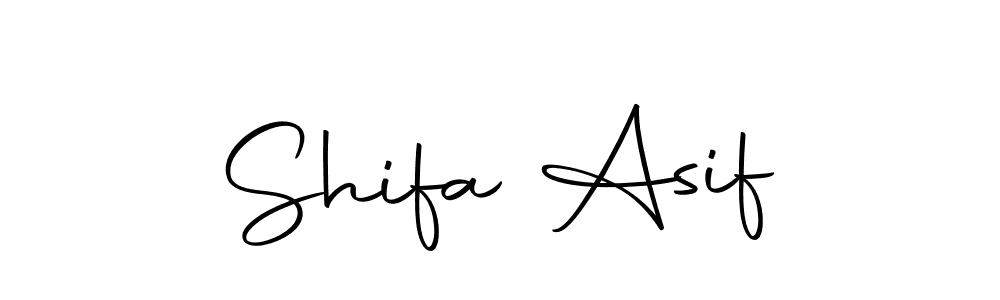 How to make Shifa Asif name signature. Use Autography-DOLnW style for creating short signs online. This is the latest handwritten sign. Shifa Asif signature style 10 images and pictures png