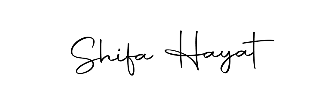 Make a beautiful signature design for name Shifa Hayat. With this signature (Autography-DOLnW) style, you can create a handwritten signature for free. Shifa Hayat signature style 10 images and pictures png