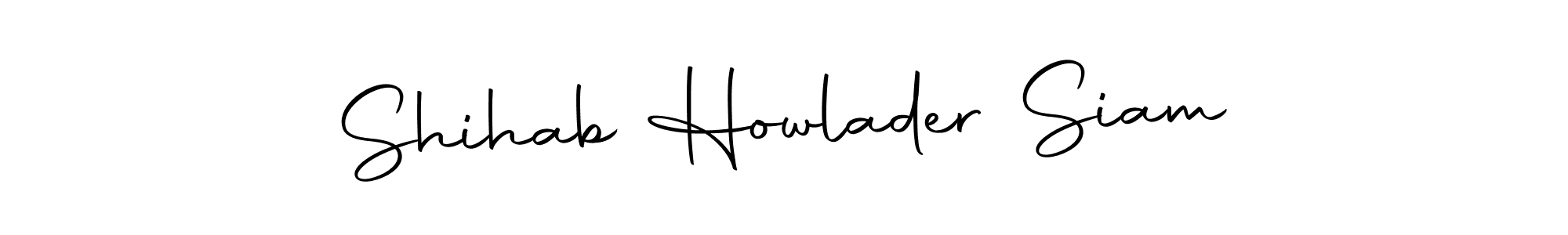 How to make Shihab Howlader Siam name signature. Use Autography-DOLnW style for creating short signs online. This is the latest handwritten sign. Shihab Howlader Siam signature style 10 images and pictures png