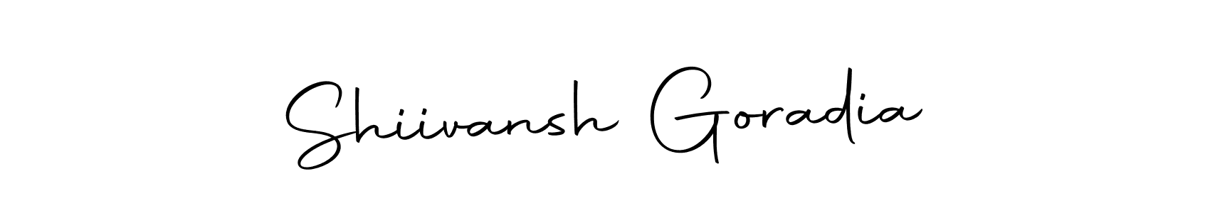 Shiivansh Goradia stylish signature style. Best Handwritten Sign (Autography-DOLnW) for my name. Handwritten Signature Collection Ideas for my name Shiivansh Goradia. Shiivansh Goradia signature style 10 images and pictures png