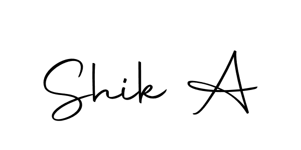 How to make Shik A name signature. Use Autography-DOLnW style for creating short signs online. This is the latest handwritten sign. Shik A signature style 10 images and pictures png