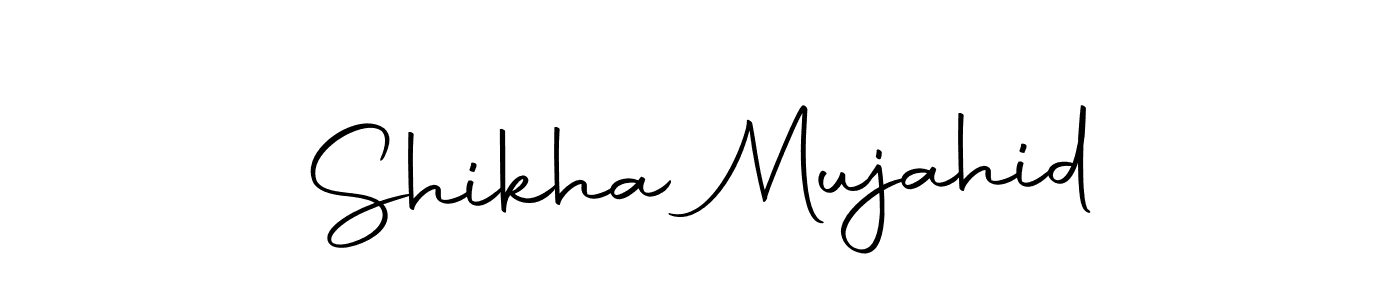 Here are the top 10 professional signature styles for the name Shikha Mujahid. These are the best autograph styles you can use for your name. Shikha Mujahid signature style 10 images and pictures png