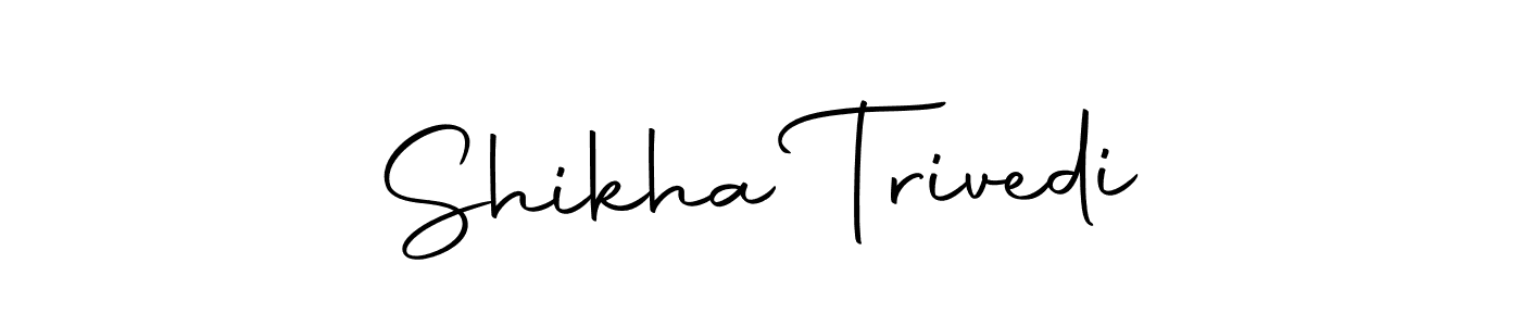 if you are searching for the best signature style for your name Shikha Trivedi. so please give up your signature search. here we have designed multiple signature styles  using Autography-DOLnW. Shikha Trivedi signature style 10 images and pictures png