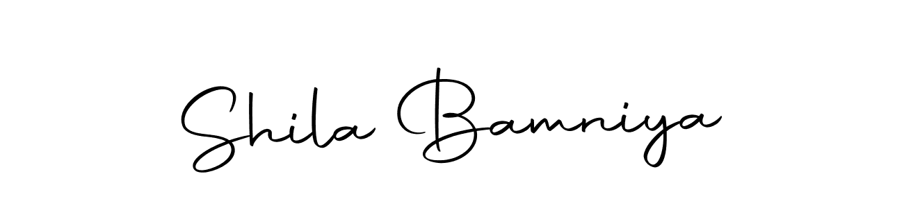 Create a beautiful signature design for name Shila Bamniya. With this signature (Autography-DOLnW) fonts, you can make a handwritten signature for free. Shila Bamniya signature style 10 images and pictures png