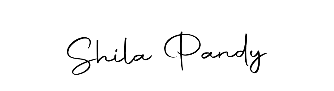 How to make Shila Pandy name signature. Use Autography-DOLnW style for creating short signs online. This is the latest handwritten sign. Shila Pandy signature style 10 images and pictures png