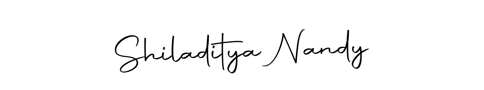 How to make Shiladitya Nandy name signature. Use Autography-DOLnW style for creating short signs online. This is the latest handwritten sign. Shiladitya Nandy signature style 10 images and pictures png