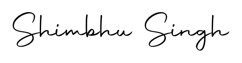 A sleek calligraphic signature for name Shimbhu Singh utilizing Autography-DOLnW styling. Great for adding personal signatures to photos and art. Shimbhu Singh signature style 10 images and pictures png