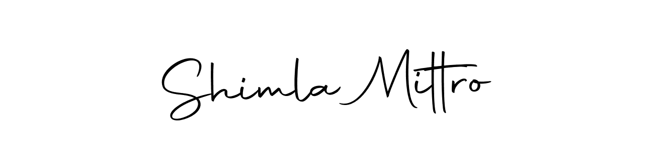 Create a beautiful signature design for name Shimla Mittro. With this signature (Autography-DOLnW) fonts, you can make a handwritten signature for free. Shimla Mittro signature style 10 images and pictures png