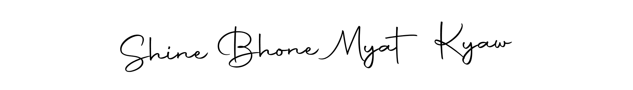 The best way (Autography-DOLnW) to make a short signature is to pick only two or three words in your name. The name Shine Bhone Myat Kyaw include a total of six letters. For converting this name. Shine Bhone Myat Kyaw signature style 10 images and pictures png