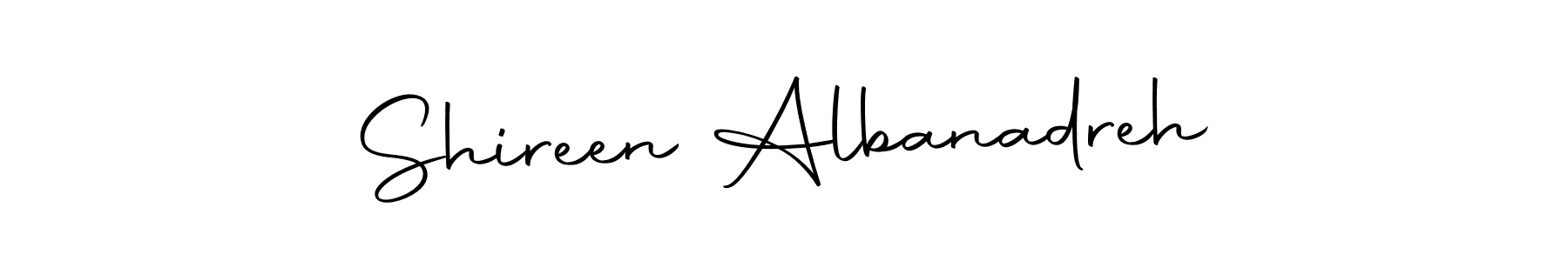 Similarly Autography-DOLnW is the best handwritten signature design. Signature creator online .You can use it as an online autograph creator for name Shireen Albanadreh. Shireen Albanadreh signature style 10 images and pictures png