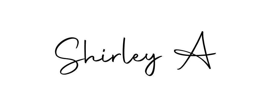 How to make Shirley A name signature. Use Autography-DOLnW style for creating short signs online. This is the latest handwritten sign. Shirley A signature style 10 images and pictures png