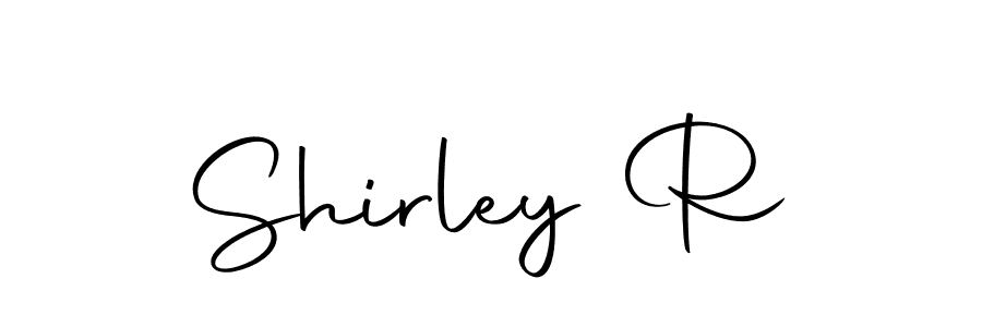 How to make Shirley R name signature. Use Autography-DOLnW style for creating short signs online. This is the latest handwritten sign. Shirley R signature style 10 images and pictures png