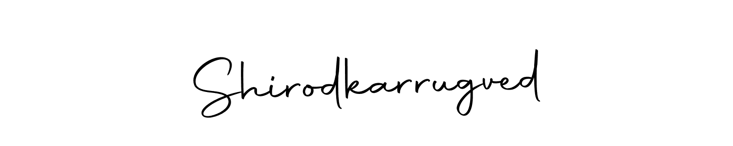 How to make Shirodkarrugved name signature. Use Autography-DOLnW style for creating short signs online. This is the latest handwritten sign. Shirodkarrugved signature style 10 images and pictures png