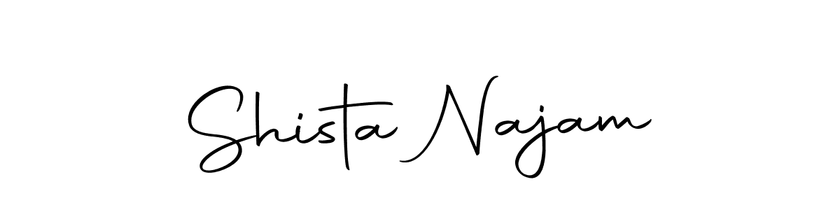 Make a beautiful signature design for name Shista Najam. Use this online signature maker to create a handwritten signature for free. Shista Najam signature style 10 images and pictures png