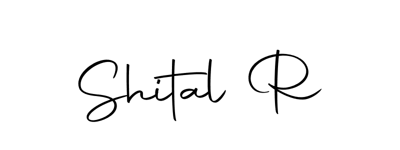 How to make Shital R name signature. Use Autography-DOLnW style for creating short signs online. This is the latest handwritten sign. Shital R signature style 10 images and pictures png