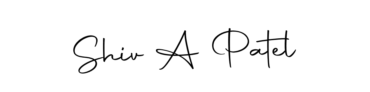 Create a beautiful signature design for name Shiv A Patel. With this signature (Autography-DOLnW) fonts, you can make a handwritten signature for free. Shiv A Patel signature style 10 images and pictures png