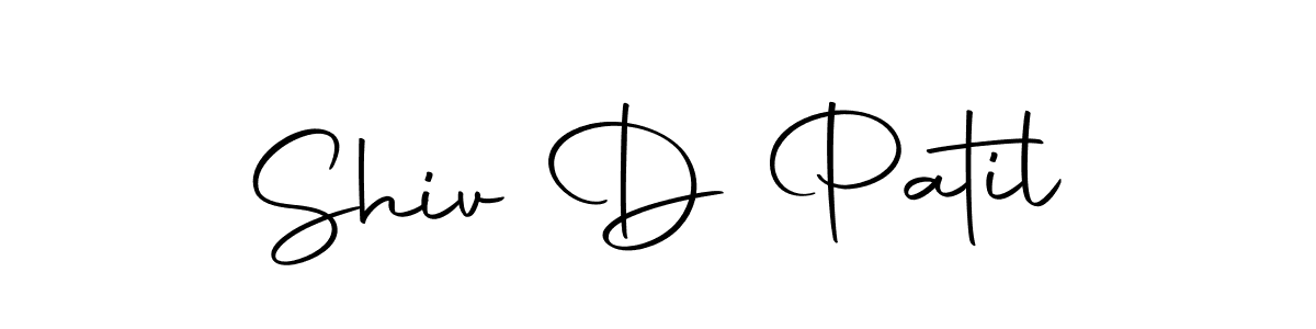 Create a beautiful signature design for name Shiv D Patil. With this signature (Autography-DOLnW) fonts, you can make a handwritten signature for free. Shiv D Patil signature style 10 images and pictures png