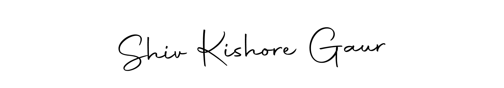 How to make Shiv Kishore Gaur name signature. Use Autography-DOLnW style for creating short signs online. This is the latest handwritten sign. Shiv Kishore Gaur signature style 10 images and pictures png