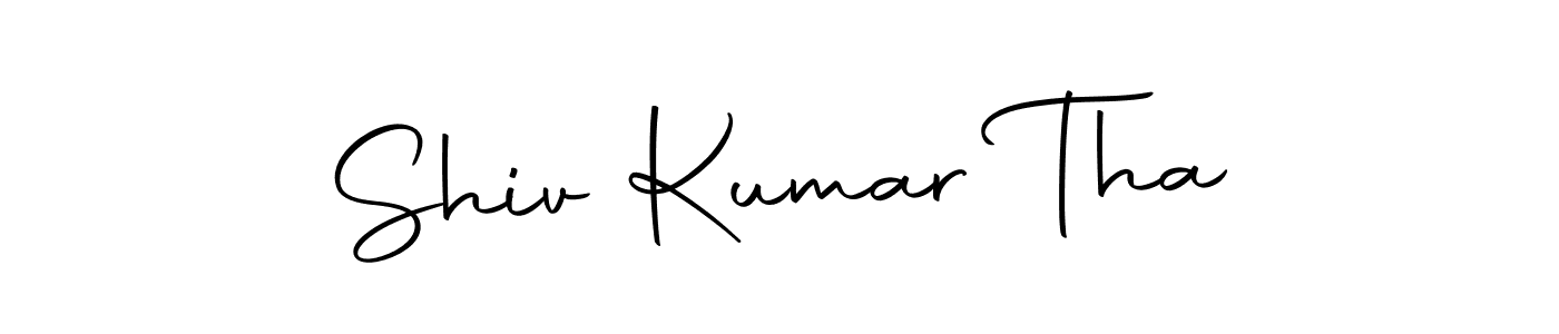 How to make Shiv Kumar Tha name signature. Use Autography-DOLnW style for creating short signs online. This is the latest handwritten sign. Shiv Kumar Tha signature style 10 images and pictures png