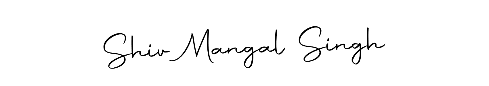 How to make Shiv Mangal Singh name signature. Use Autography-DOLnW style for creating short signs online. This is the latest handwritten sign. Shiv Mangal Singh signature style 10 images and pictures png