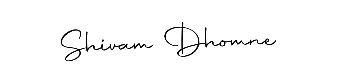 Create a beautiful signature design for name Shivam Dhomne. With this signature (Autography-DOLnW) fonts, you can make a handwritten signature for free. Shivam Dhomne signature style 10 images and pictures png