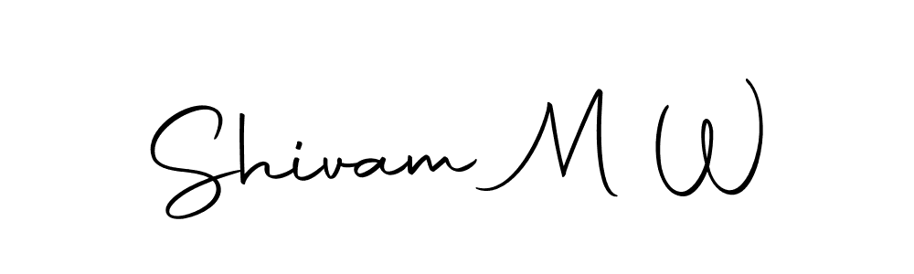 How to make Shivam M W name signature. Use Autography-DOLnW style for creating short signs online. This is the latest handwritten sign. Shivam M W signature style 10 images and pictures png