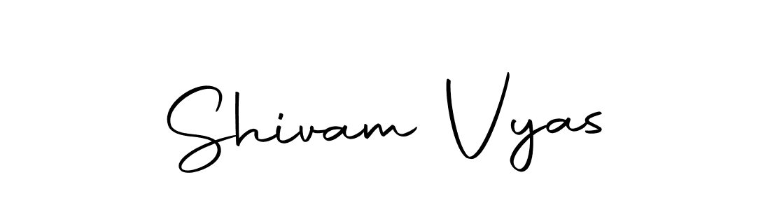 How to make Shivam Vyas name signature. Use Autography-DOLnW style for creating short signs online. This is the latest handwritten sign. Shivam Vyas signature style 10 images and pictures png