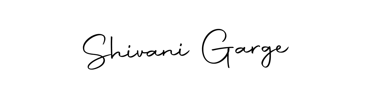 Create a beautiful signature design for name Shivani Garge. With this signature (Autography-DOLnW) fonts, you can make a handwritten signature for free. Shivani Garge signature style 10 images and pictures png