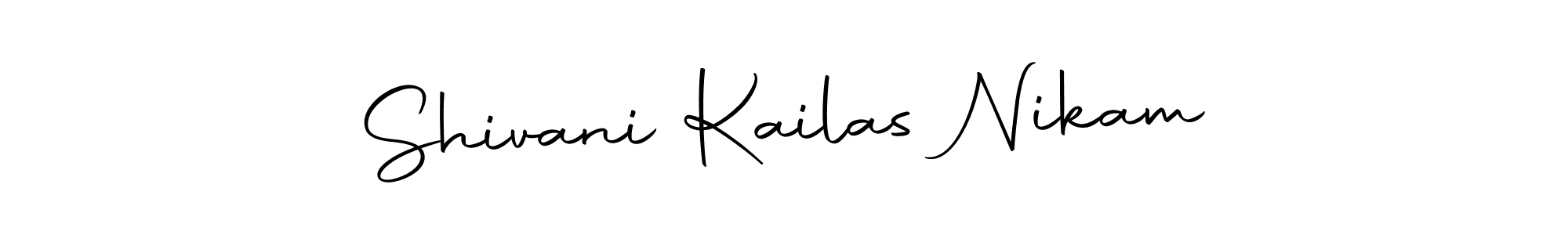 How to make Shivani Kailas Nikam name signature. Use Autography-DOLnW style for creating short signs online. This is the latest handwritten sign. Shivani Kailas Nikam signature style 10 images and pictures png