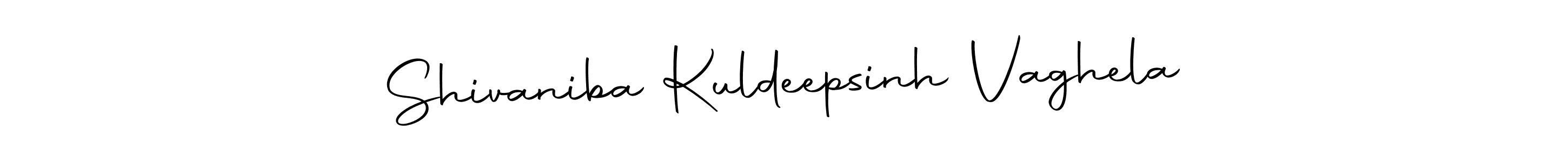 How to make Shivaniba Kuldeepsinh Vaghela name signature. Use Autography-DOLnW style for creating short signs online. This is the latest handwritten sign. Shivaniba Kuldeepsinh Vaghela signature style 10 images and pictures png