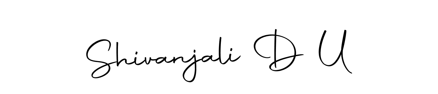 Design your own signature with our free online signature maker. With this signature software, you can create a handwritten (Autography-DOLnW) signature for name Shivanjali D U. Shivanjali D U signature style 10 images and pictures png