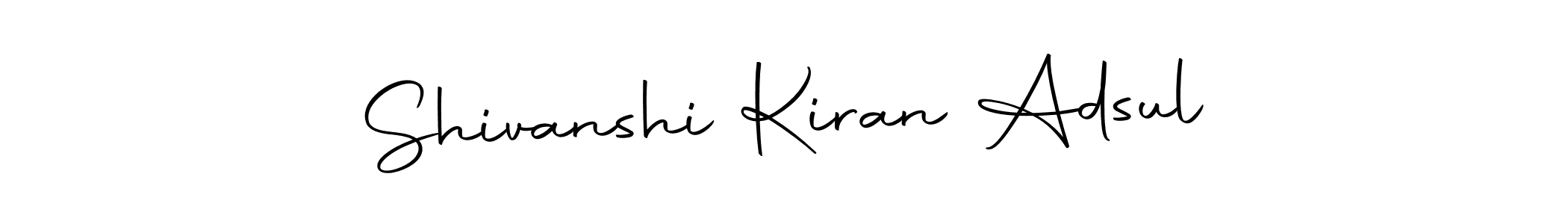 Make a beautiful signature design for name Shivanshi Kiran Adsul. Use this online signature maker to create a handwritten signature for free. Shivanshi Kiran Adsul signature style 10 images and pictures png