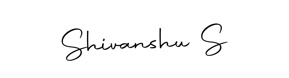 How to make Shivanshu S name signature. Use Autography-DOLnW style for creating short signs online. This is the latest handwritten sign. Shivanshu S signature style 10 images and pictures png