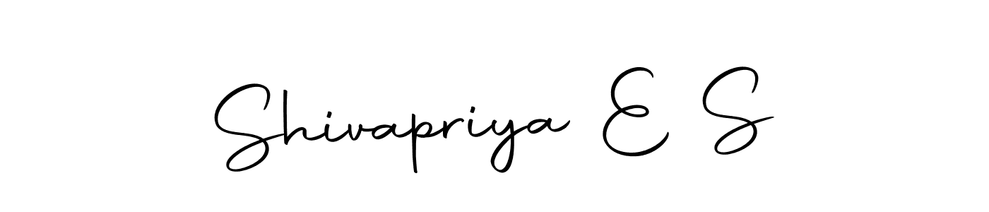 The best way (Autography-DOLnW) to make a short signature is to pick only two or three words in your name. The name Shivapriya E S include a total of six letters. For converting this name. Shivapriya E S signature style 10 images and pictures png