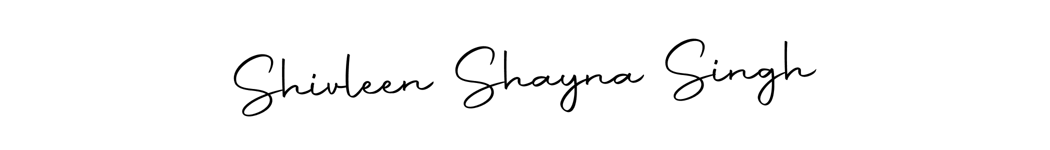 How to make Shivleen Shayna Singh name signature. Use Autography-DOLnW style for creating short signs online. This is the latest handwritten sign. Shivleen Shayna Singh signature style 10 images and pictures png