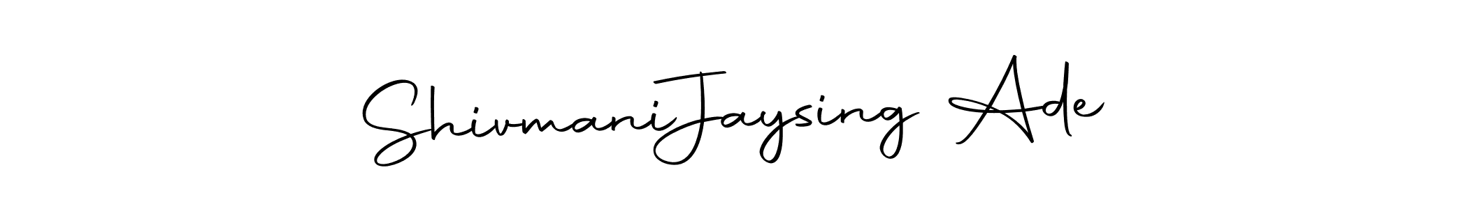 The best way (Autography-DOLnW) to make a short signature is to pick only two or three words in your name. The name Shivmani  Jaysing Ade include a total of six letters. For converting this name. Shivmani  Jaysing Ade signature style 10 images and pictures png