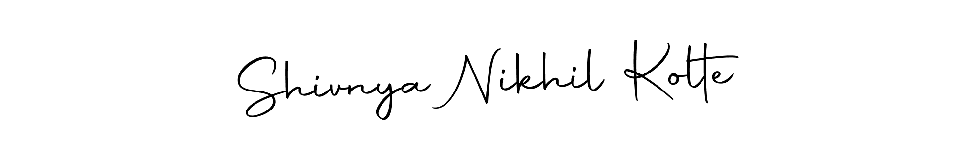 This is the best signature style for the Shivnya Nikhil Kolte name. Also you like these signature font (Autography-DOLnW). Mix name signature. Shivnya Nikhil Kolte signature style 10 images and pictures png