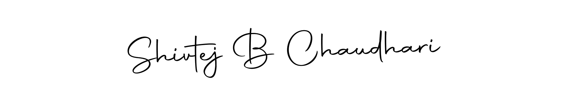 How to make Shivtej B Chaudhari name signature. Use Autography-DOLnW style for creating short signs online. This is the latest handwritten sign. Shivtej B Chaudhari signature style 10 images and pictures png