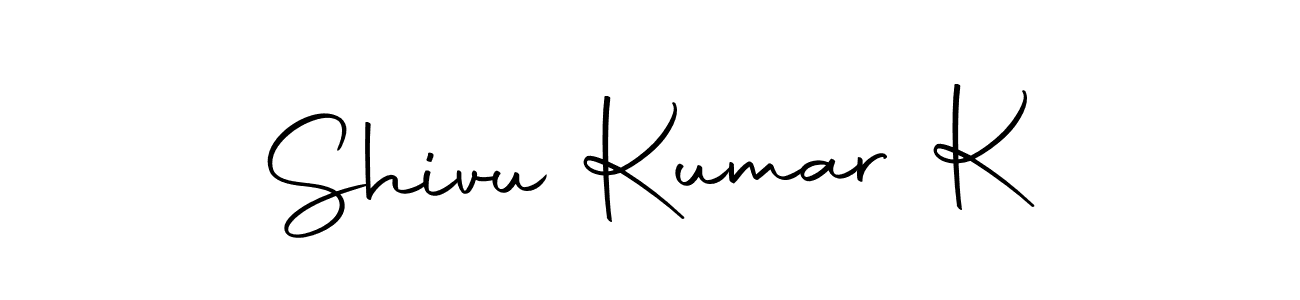 Make a beautiful signature design for name Shivu Kumar K. Use this online signature maker to create a handwritten signature for free. Shivu Kumar K signature style 10 images and pictures png